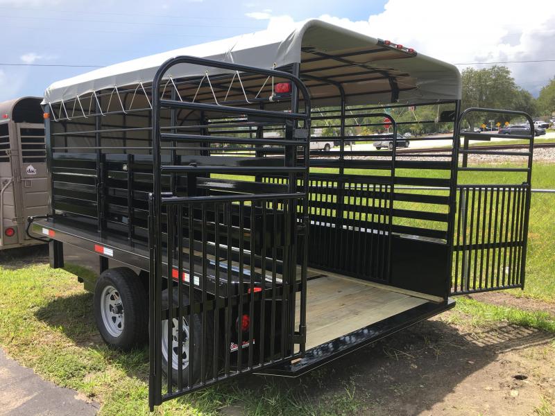 ST1270B TEXAS TRAILERS 12' BUMPER PULL STOCK TRAILER Near Me