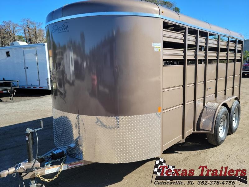 500-16 DELTA 6' 8" X 16' LIVESTOCK TRAILER