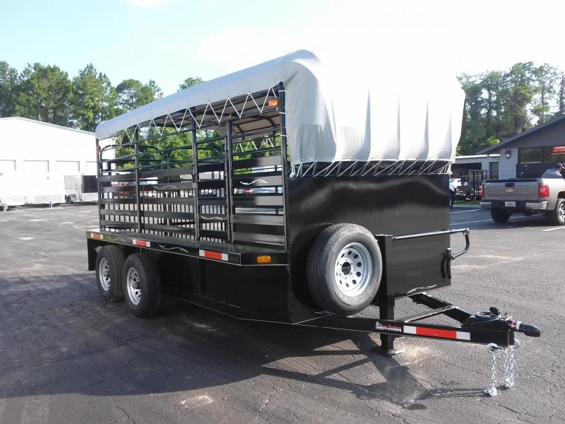 ST1410B TEXAS TRAILERS 14' BUMPER PULL STOCK TRAILER Near Me