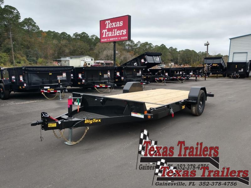 70ST-16BK BIG TEX 7' X 16' SINGLE AXLE EQUIPMENT TRAILER