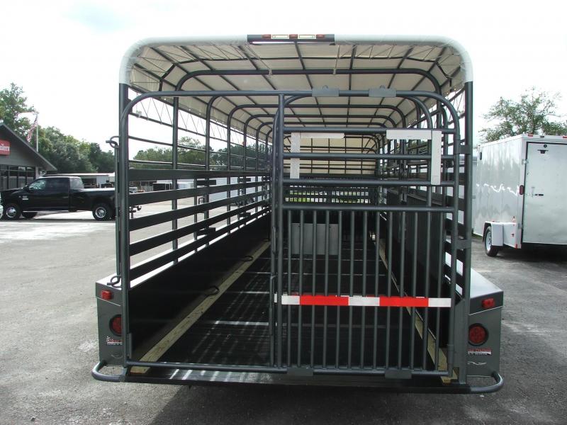 ST3221G TEXAS TRAILERS 32' GOOSENECK STOCK TRAILER W/ TRIPLE AXLES