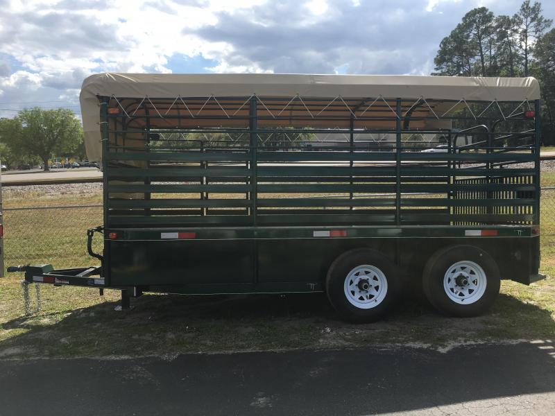 ST1410B TEXAS TRAILERS 14' BUMPER PULL STOCK TRAILER Near Me