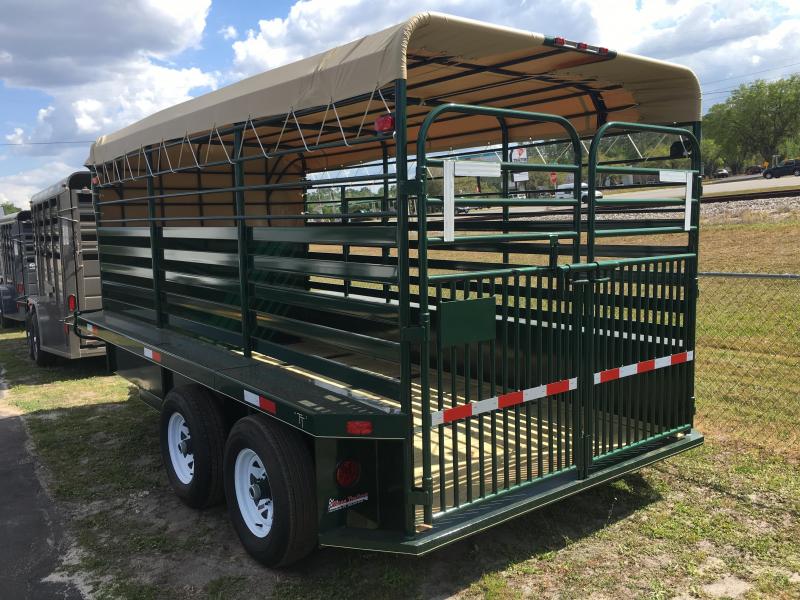 ST1410B TEXAS TRAILERS 14' BUMPER PULL STOCK TRAILER Near Me