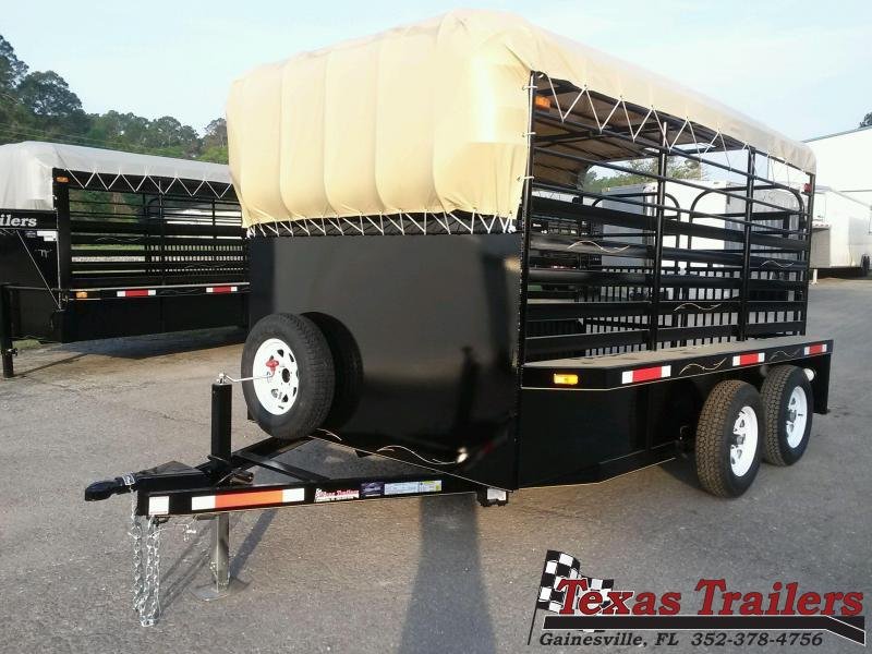 ST1270B TEXAS TRAILERS 12' BUMPER PULL STOCK TRAILER ST1270B TEXAS TRAILERS 12' BUMPER PULL STOCK TRAILER
