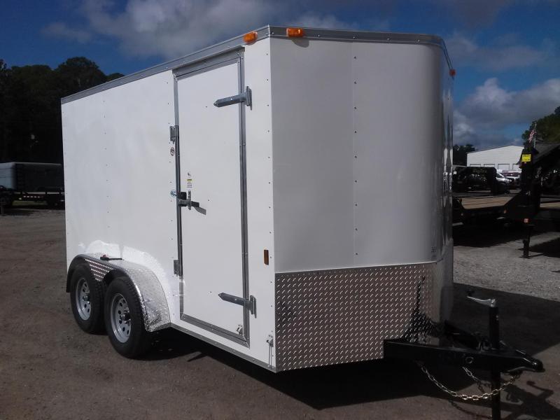 GANS712TA2 CARGO MATE 7' X 12' ENCLOSED CARGO TRAILER W/ REAR RAMP DOOR AND SIDE DOOR