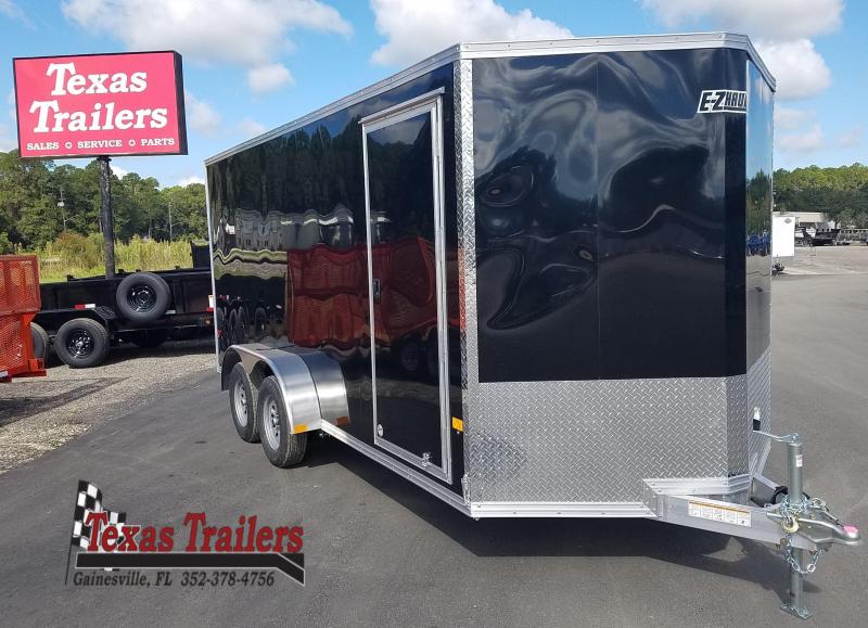 All Aluminum Frame E-ZHauler EZEC 7 X 16 Enclosed Cargo Trailer V-Nose / Side Door / Ramp Door All Aluminum Frame E-ZHauler EZEC 7 X 16 Enclosed Cargo Trailer V-Nose / Side Door / Ramp Door