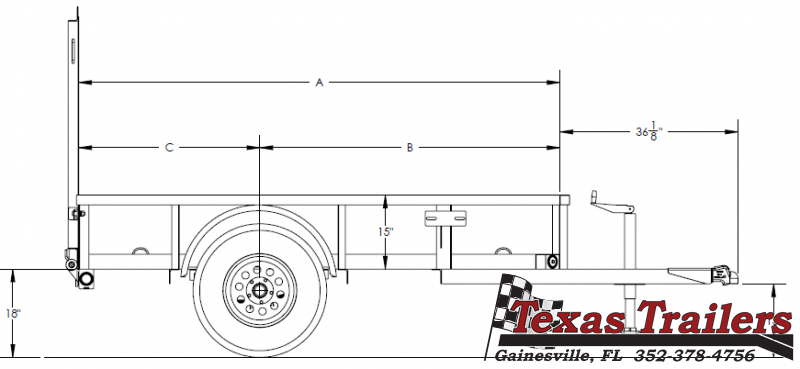 30SA-10BK4RG BIG TEX 5X10 UTILITY TRAILER W/ SPRING ASSISTED ...