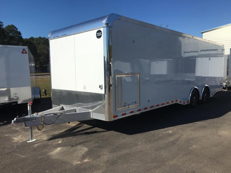 WAR85X2825 WELLS CARGO 8.5X28 SILVERSPORT ALUMINUM CAR HAULER W/ CUSTOM OPTIONS WAR85X2825 WELLS CARGO 8.5X28 SILVERSPORT ALUMINUM CAR HAULER W/ CUSTOM OPTIONS