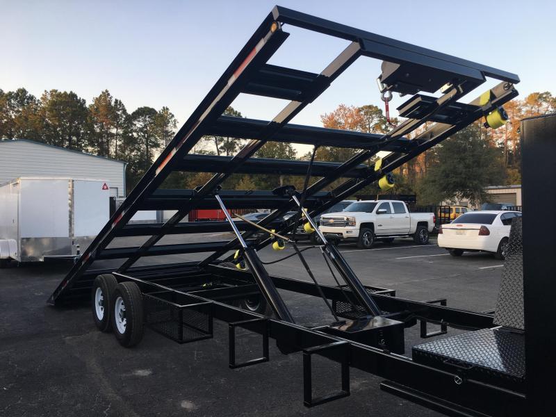CT2414G TEXAS TRAILERS 24' CUSTOM ROLLER TRAILER Texas Trailers