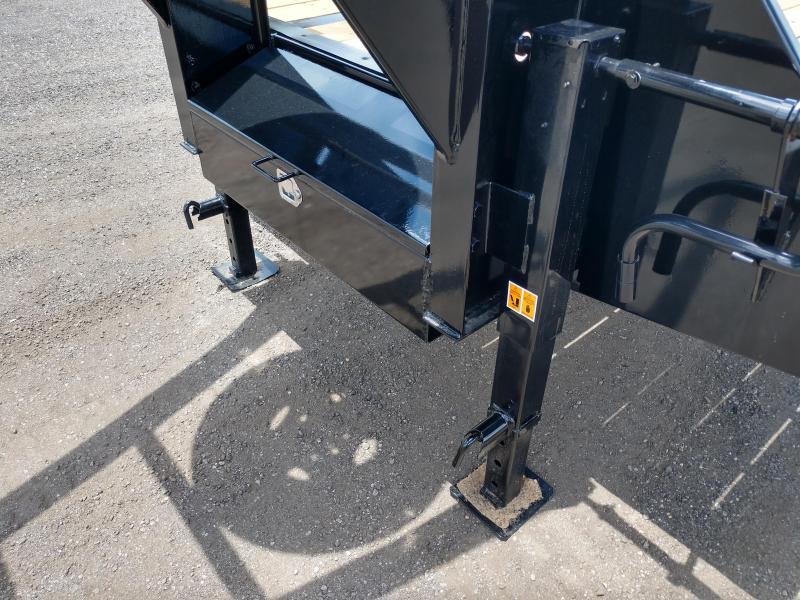 22GN25BK+5MR BIG TEX 30' GOOSENECK DUAL TANDEM FLAT BED W/ MEGA RAMPS