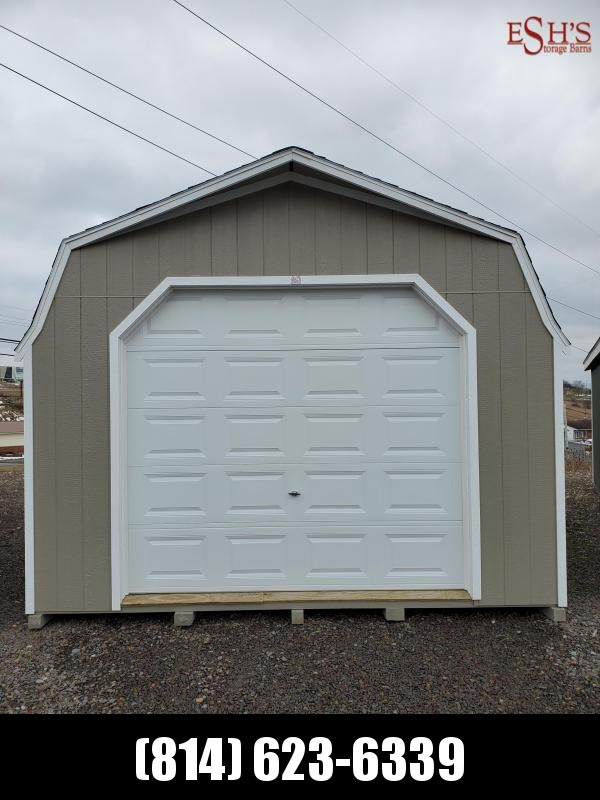14'x24' Super Barn Garage / Clay Lp Smartside / White Trim / Rustic Black Shingles 14'x24' Super Barn Garage / Clay Lp Smartside / White Trim / Rustic Black Shingles
