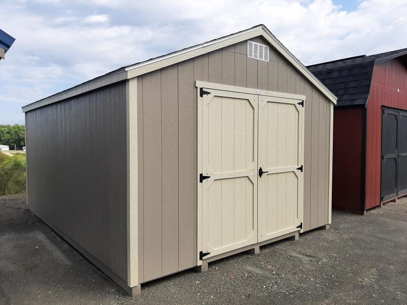 12x16 Value Line / Clay / Beige Trim / Peppercorn Shingles Eshs