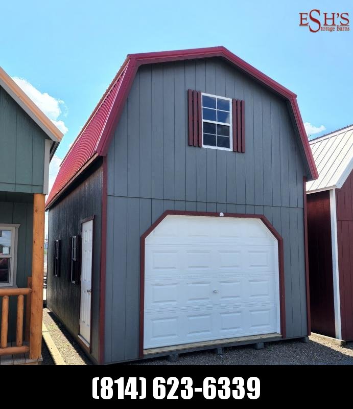 14'x25' Super Barn 2 Story Garage / Grizzle Gray LP SmartSide / Barn