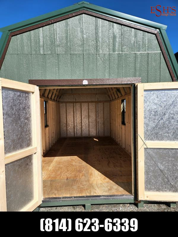 10x20 Super Barn / Rosemary LP SmartSide / Dark Brown Trim / Evergreen