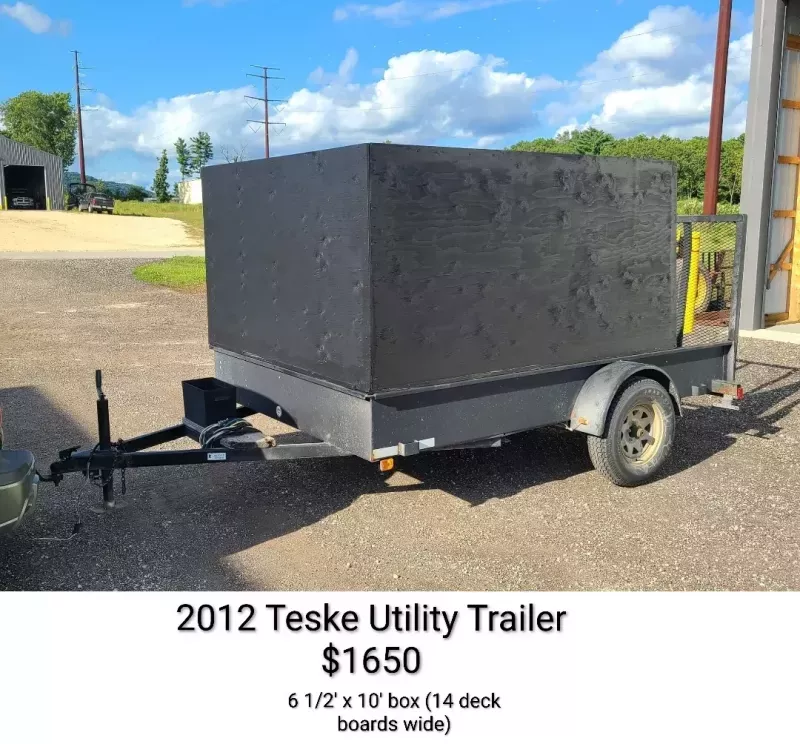 2012 Teske Manufacturing 10 foot x 77" Utility Trailer General Trailers