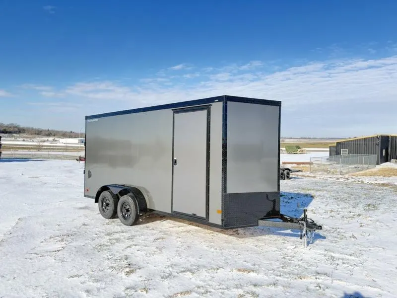 2026 Wells Cargo  16' X 7' X 7' Enclosed Cargo Trailer Charcoal Gray 