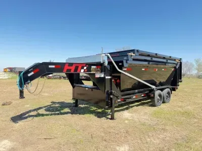 2027 HT Trailers  16' Dumpster Roll Off Package 16K GVWR WITH 3-15 CUBIC YARD BINS 