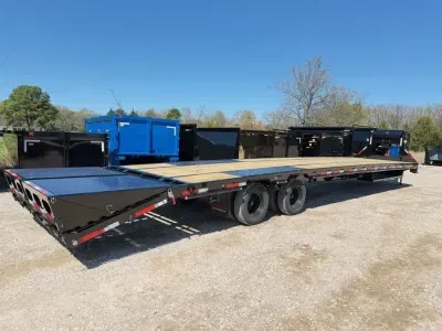 2027 MAXX-D Trailers LHX 40' X 102" Engineered Gooseneck Deckover Flatbed BLACK 