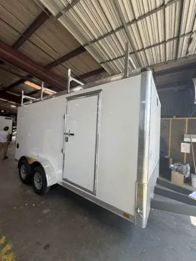 2027 Wells Cargo Wagon HD 16' X 7' X 7' Commercial Grade Enclosed Cargo Trailer White  
