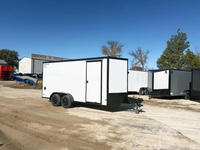 2026 Wells Cargo 16' X 7' X 7' Enclosed Cargo Trailer White 