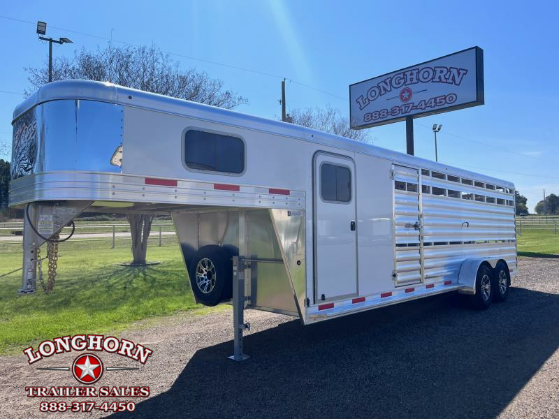 2023 Exiss 24'  Show Cattle w/ Side Ramp  Stock / Stock Combo Trailer