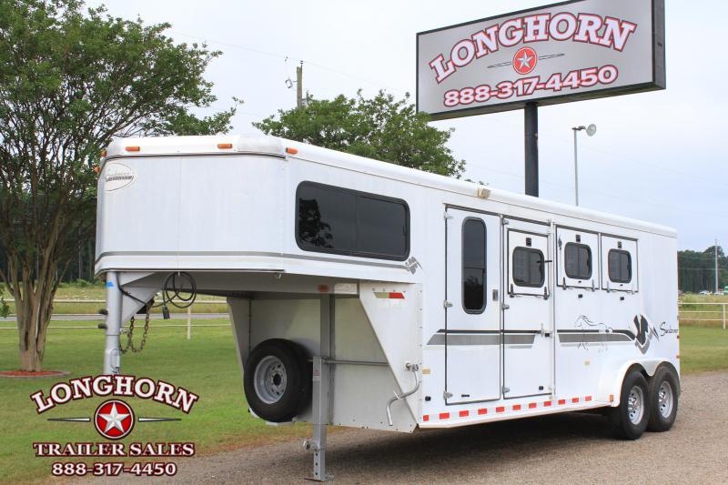1999 Sundowner Trailers 3 Horse Goosneck with Rear Ramp Horse Trailer 1999 Sundowner Trailers 3 Horse Goosneck with Rear Ramp Horse Trailer