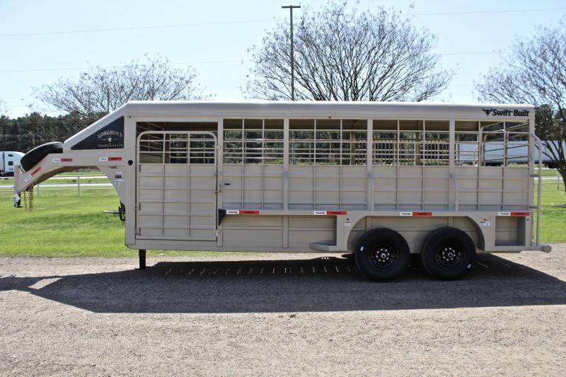 2021 Swift Built Trailers 20ft Stock Trailer with Full Metal Top