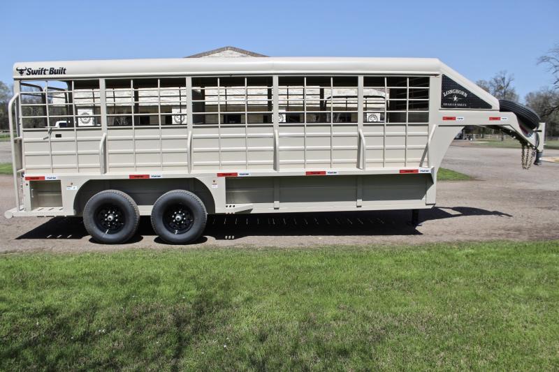 2021 Swift Built Trailers 20ft Stock Trailer with Full Metal Top