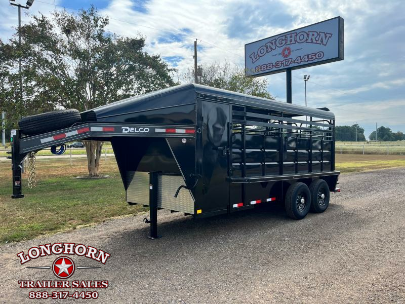 2023 Delco 16' Stock Combo / 2' Tack Box Stock / Stock Combo Trailer