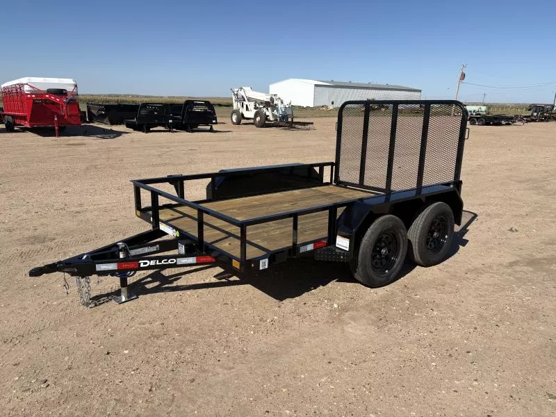 2026 Delco 77" X 10' Angle Tandem 7k Utility Trailer