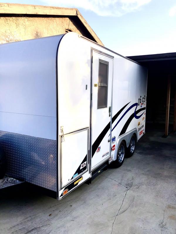 2003 Sentek 14' Tandem Axle Enclosed Racing Trailer w/ Generator Box 2003 Sentek 14' Tandem Axle Enclosed Racing Trailer w/ Generator Box
