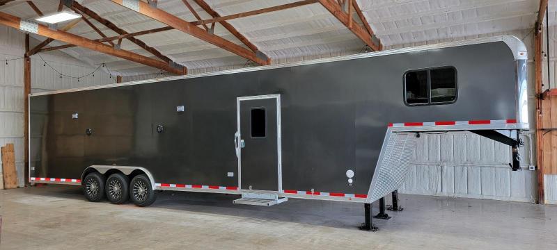 2019 Millennium Silver 102" x 40' Gooseneck Car Hauler / Race Trailer 2019 Millennium Silver 102" x 40' Gooseneck Car Hauler / Race Trailer
