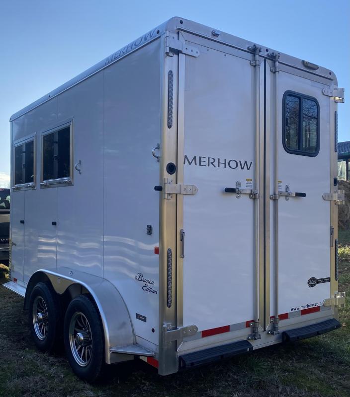 2023 Merhow Bronco 2 Horse Slant Load All Aluminum Trailer Two Horse