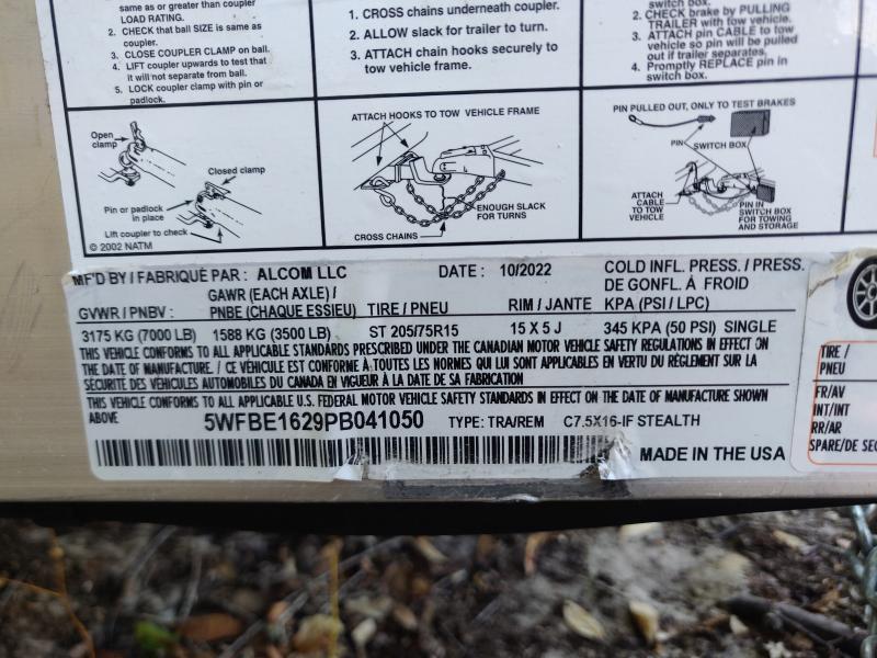 2023 Alcom Stealth 7.5x16 All Aluminum Enclosed Utility UTV Trailer in ...