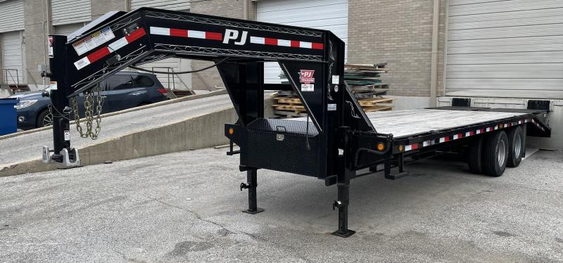 2018 PJ 102" x 20' + 5' Gooseneck Flatbed Trailer w/ Monster Ramps 2018 PJ 102" x 20' + 5' Gooseneck Flatbed Trailer w/ Monster Ramps