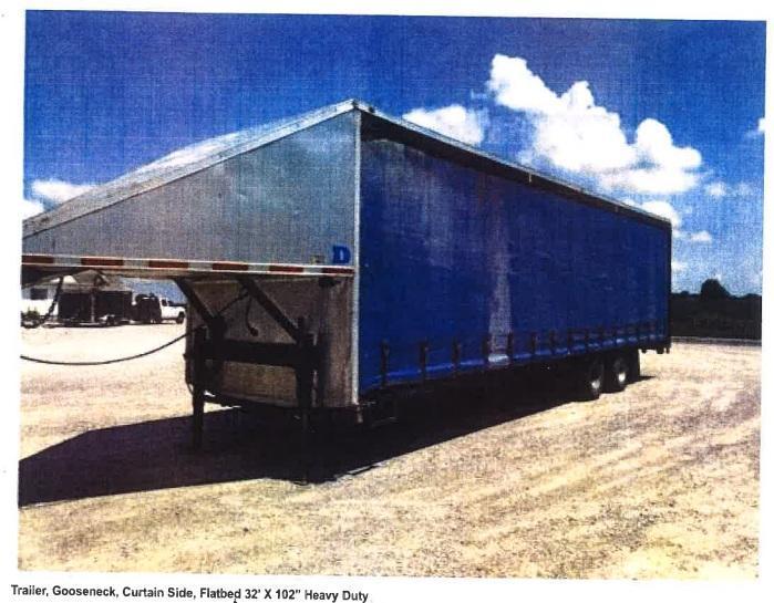 2017 Force 102" x 32' Gooseneck Curtain Side Flatbed Trailer 2017 Force 102" x 32' Gooseneck Curtain Side Flatbed Trailer