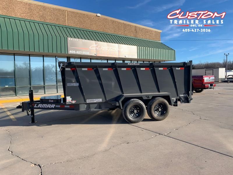 USED 2022 Lamar Trailers 14 X 83 TANDEM AXLE BUMPER PULL DUMP Custom