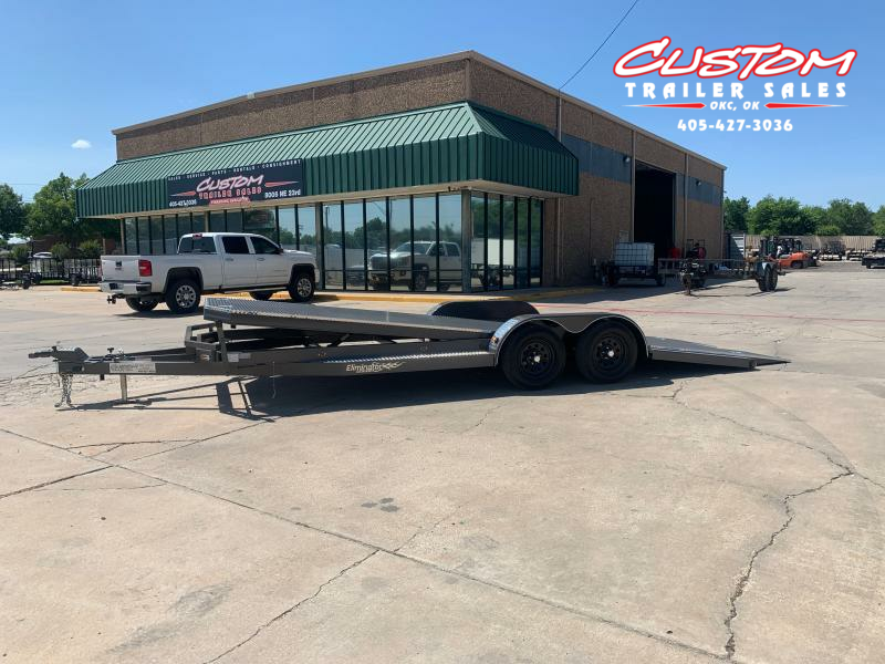 2023 TOP HAT ASCH 18 X 83 TANDEM AXLE STEEL FLOOR CAR HAULER Custom Trailer Sales Oklahoma
