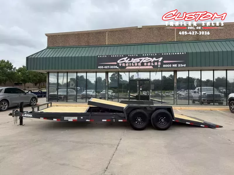 #143697 2025 LAMAR TD 22 X 83 TANDEM AXLE 14K EQUIPMENT TILT TRAILER 1749837947