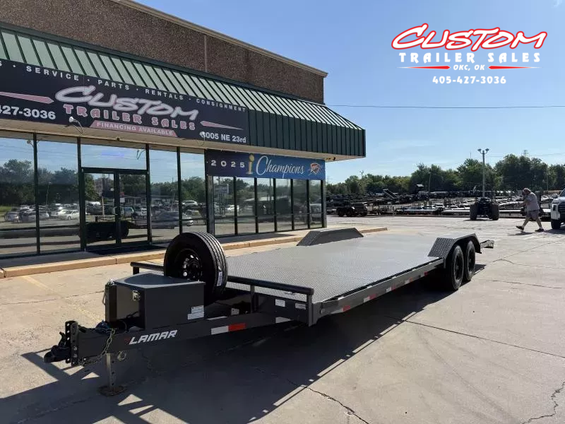 #130666 USED 2024 LAMAR CC 24 X 102 TANDEM AXLE 10K STEEL FLOOR CAR HAULER 1753731989