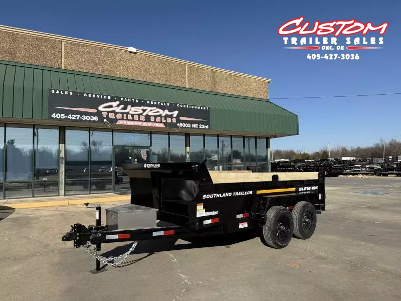 #134254 2026 SOUTHLAND SL612 6 X 12 TANDEM AXLE 10K BUMPER PULL DUMP TRAILER W/ SPARE TIRE