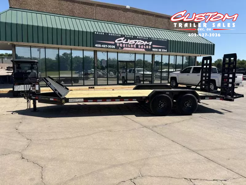 #355771 2025 LOAD TRAIL CB 20 X 83 TANDEM AXLE 14K I-BEAM EQUIPMENT HAULER W/ FOLD UP RAMPS 1747153216