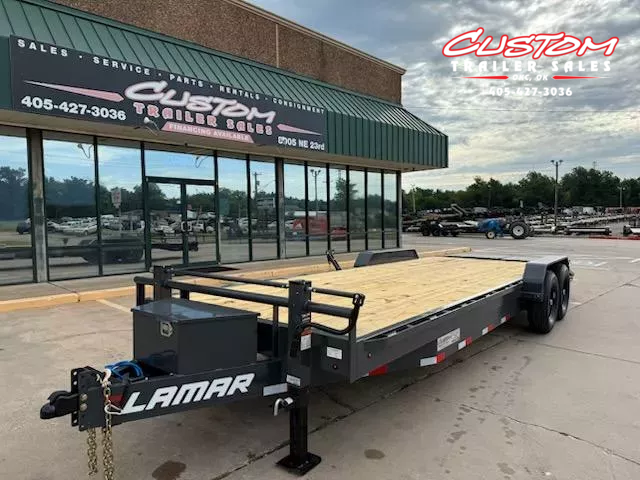 #143687 2026 LAMAR H8 24 X 83 TANDEM AXLE 14K EQUIPMENT HAULER W/ RHINO RAMPS 1751053115