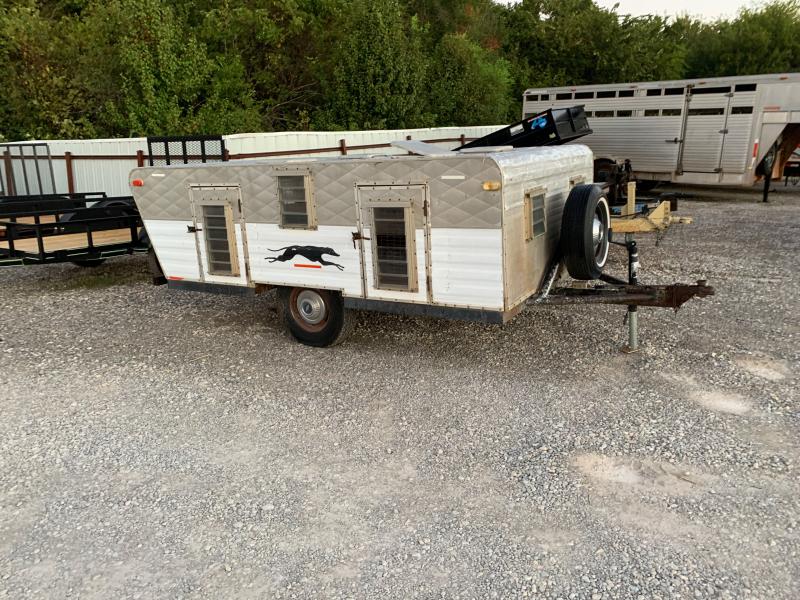 USED 4 CRATE GREYHOUND BUMPER PULL TRAILER USED 4 CRATE GREYHOUND BUMPER PULL TRAILER