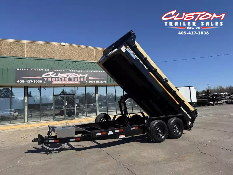 #137684 2026 SOUTHLAND SL714 14 X 84 TANDEM AXLE 14K BUMPER PULL DUMP W/ SPARE TIRE
