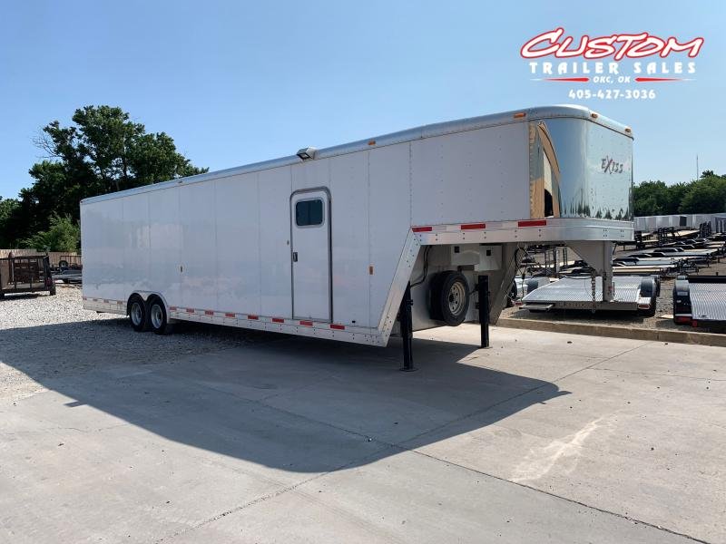 USED 2009 Exiss Trailers 8.5 X 39 ALUMINUM GOOSENECK ENCLOSED USED 2009 Exiss Trailers 8.5 X 39 ALUMINUM GOOSENECK ENCLOSED