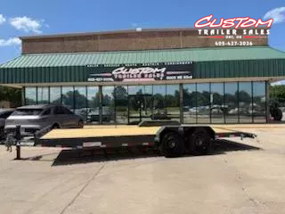 #143665 2025 LAMAR H6 22 X 83 TANDEM AXLE 14K EQUIPMENT HAULER W/ SLIDE IN RAMPS 1750968820