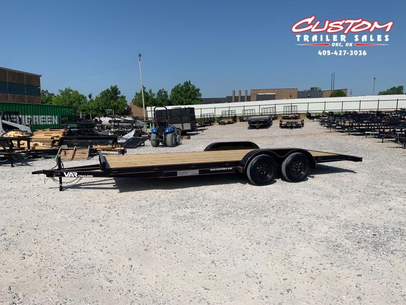 2022 VAR Trailers 20 X 83 TANDEM AXLE WOOD FLOOR CAR HAULER Custom Trailer Sales in Oklahoma