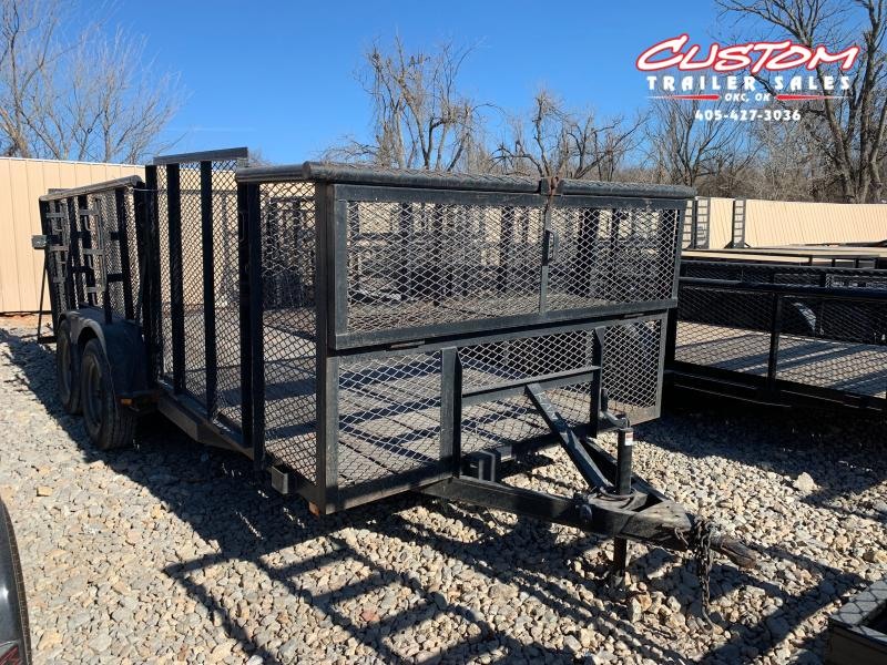 USED 16 X 83 TANDEM AXLE LAWN TRAILER USED 16 X 83 TANDEM AXLE LAWN TRAILER