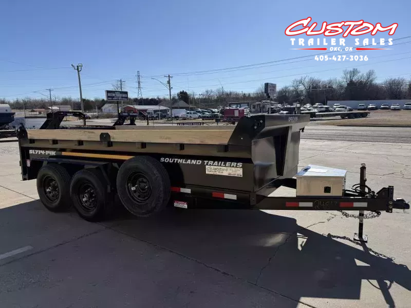 #137482 2026 SOUTHLAND SL714 14 X 84 TANDEM AXLE 14K BUMPER PULL DUMP W/ SPARE TIRE